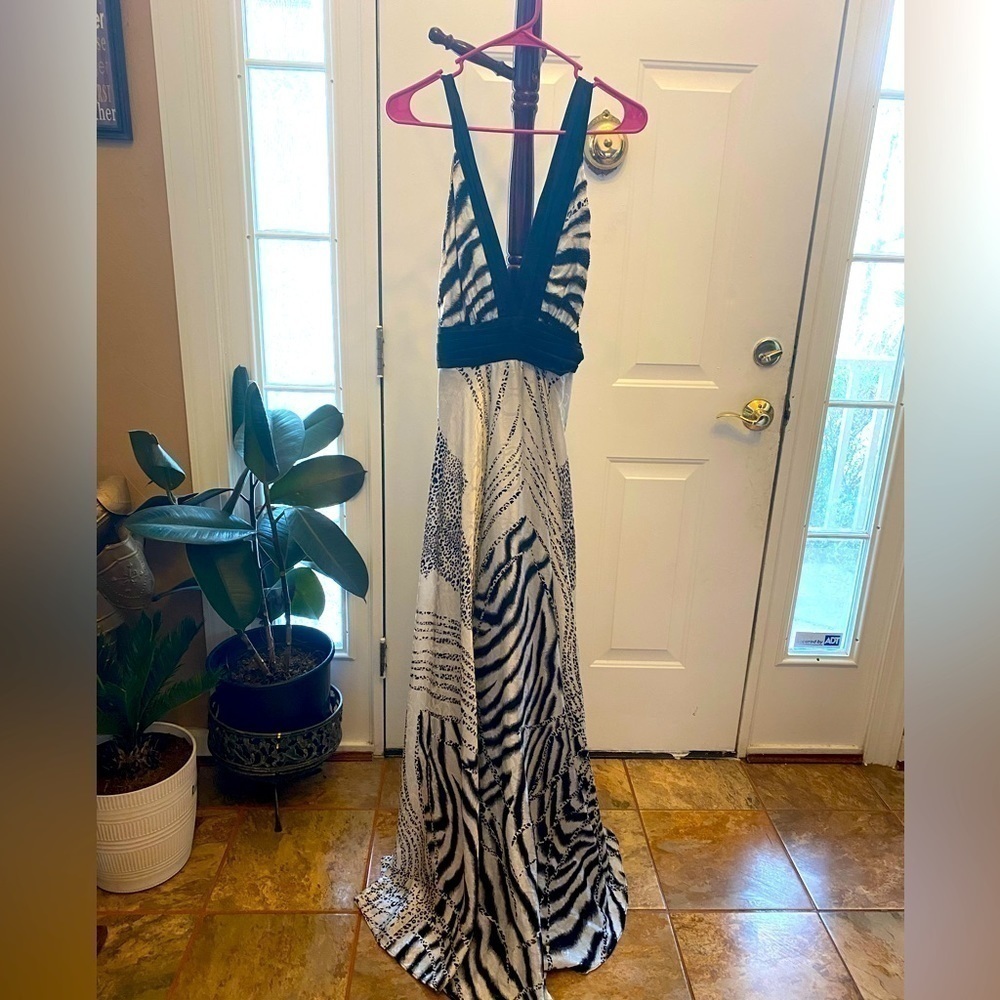 Alberto MIKALI ANIMAL PRINT GOWN